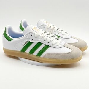 Adidas Samba White Green Gum Size 10 JP8522 Leather ADV Skate New